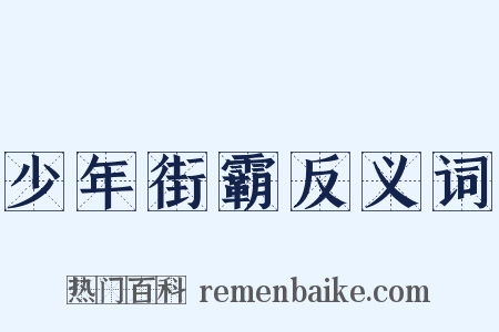 少年街霸反义词是什么意思的图片